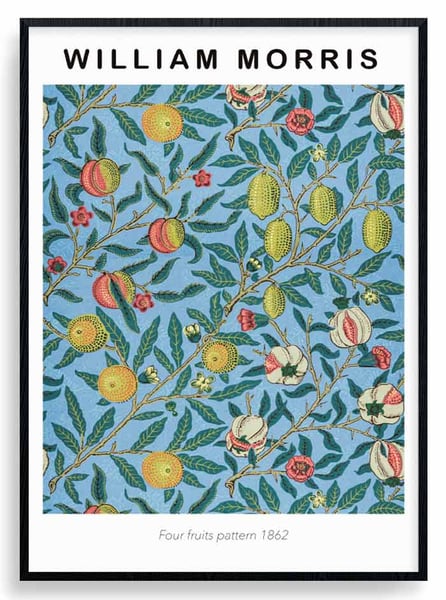 William Morris Four fruits pattern poster