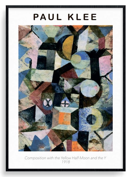 Paul Klee Composition With The Yellow Half Moon And The Y plakat