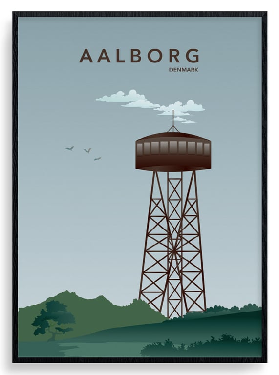 Udgangspunktet umoral klud Aalborgtårnet plakat